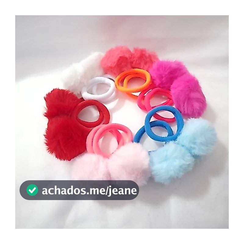 Kit com 2 ou 10 Xuxinhas Elástico Para Rábico Infantil Pom Pom Acessórios para Pentiados Em cabelos de Crianças