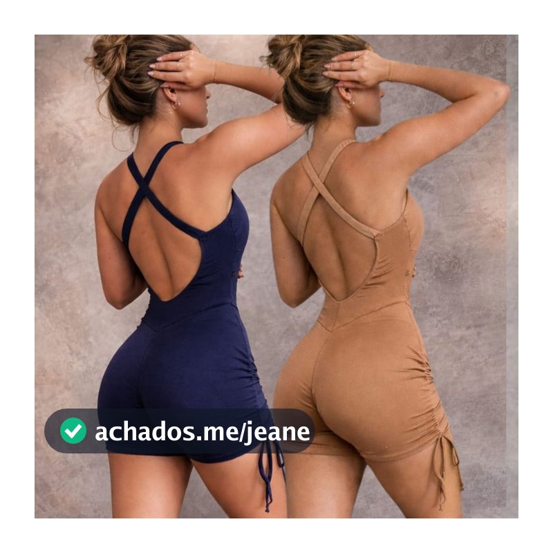 KIT 2 100% Zero Transparência Macaquinho Feminino forro Cordinha } Alta Compressão Básico Macacão Fitness De Academia