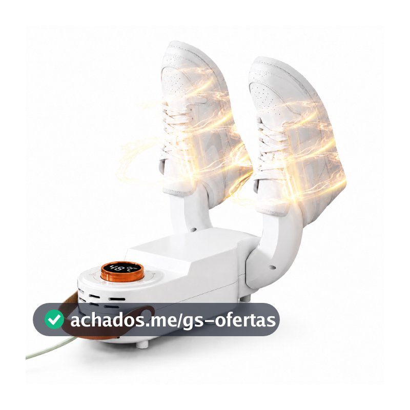 Secador de Sapatos Tênis Elétrico Dobrável com Timer 110V/220V 150W Esterelizador Anti Odor