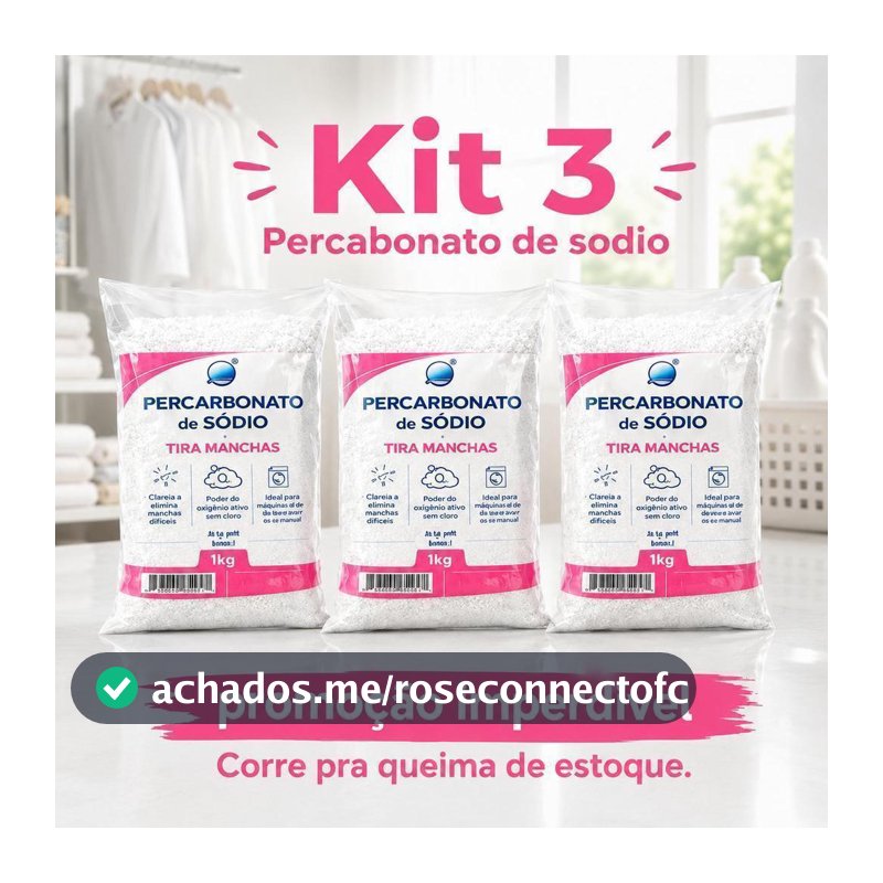 Percarbonato de Sódio 3kg – Tira Manchas com Oxigênio Ativo para Roupas para revenda Preço incomparável para revenda