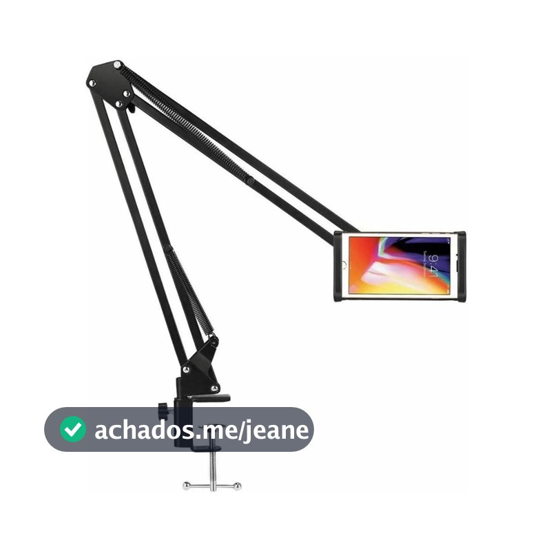 Braço Suporte Pedestal Mesa Microfone Tablet Celular Grande