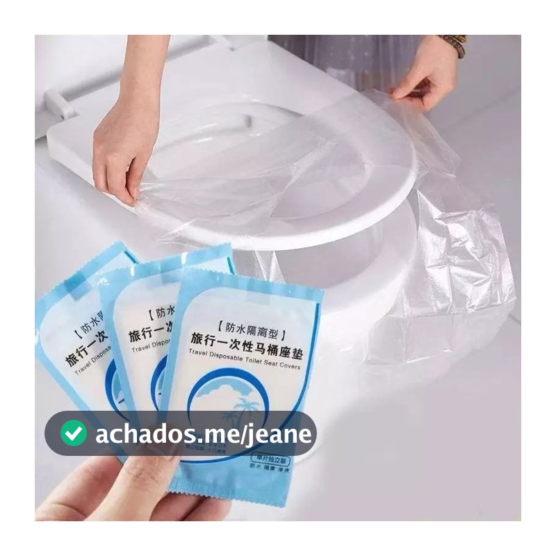 Kit 100/50/10 Protetores Descartáveis para Assento Sanitário Impermeáveis, Capa Higiênica para Banheiro Público  Viagem