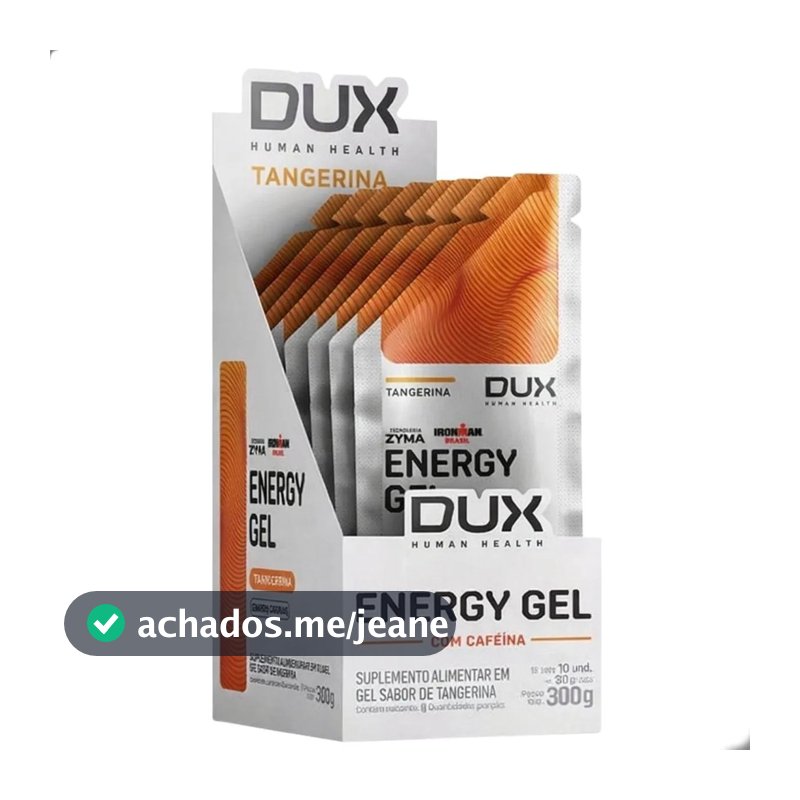 Energy Gel 30g Caixa 10 Sachês Dux Com Caf Sabor Tangerina