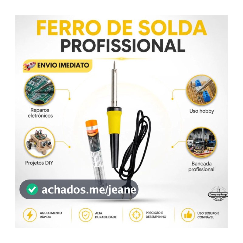 Kit Ferro De Solda 60W Soldador 40W 110v 220v Com Estanho e sem estanho