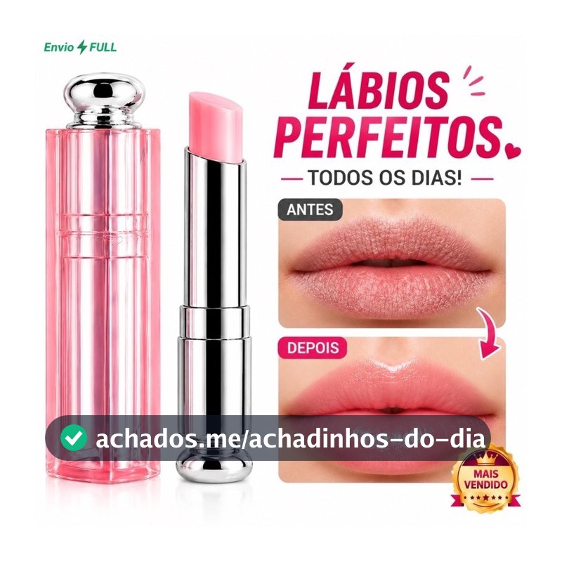 Lip Balm Hidratante para Lábios Ressecados Muda de Cor À Prova D’Água