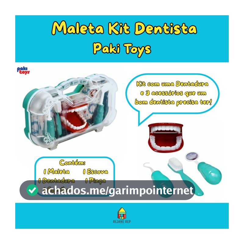 Brinquedo Infantil "Maleta Kit Dentista" - Paki Toys