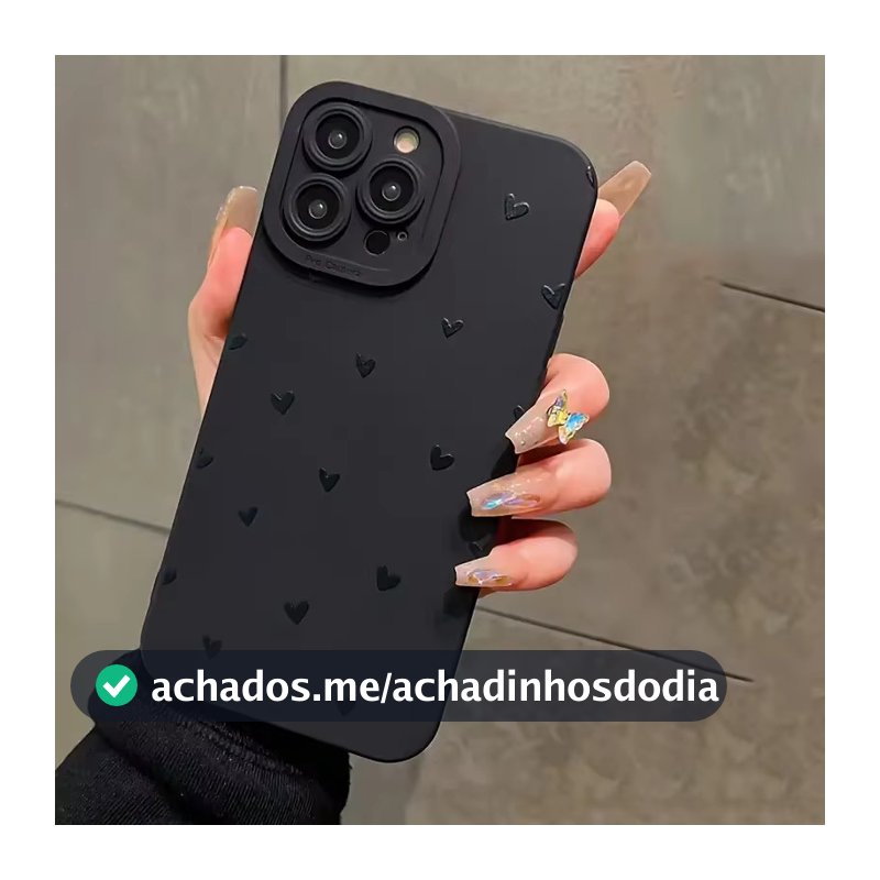 Capinha Capa De Silicone Anti-impacto Para IPhone 18 7 8 X Xs XR 11 12 13 14 15 16 17 Air Plus Pro Max Clássico Coração
