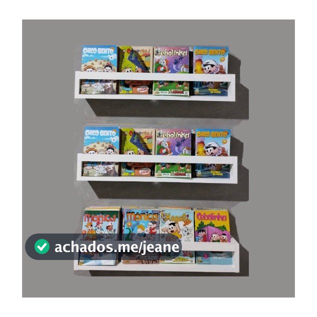 3 Prateleiras Decoração Branco   Livro Revista Infantil