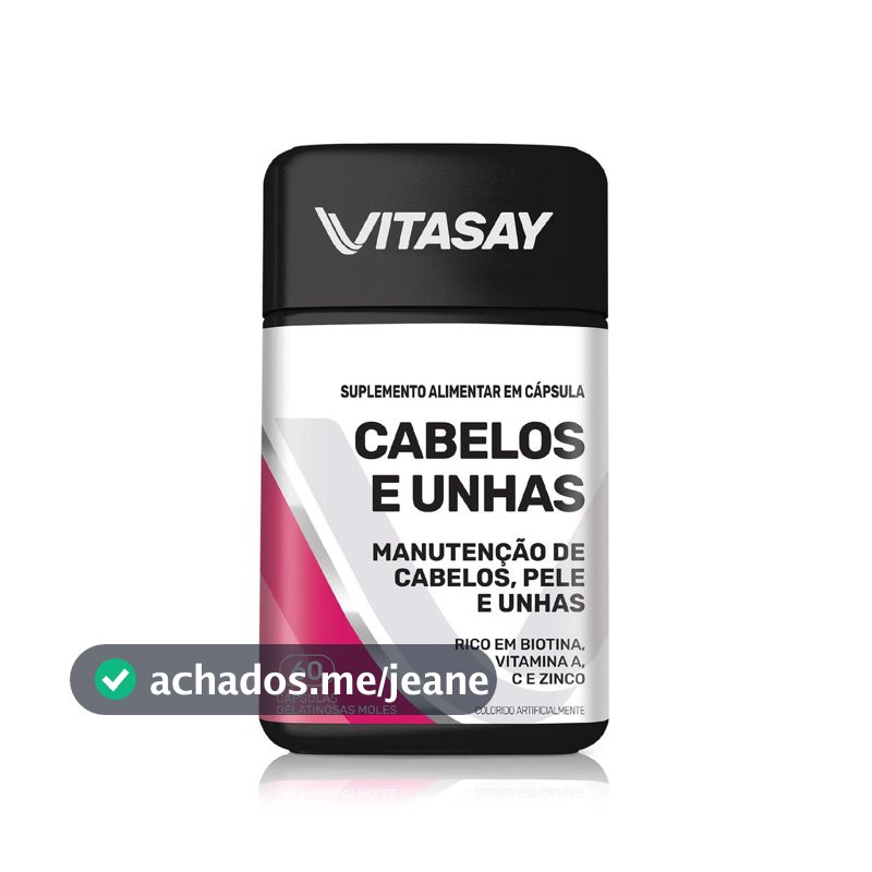 Suplemento Cabelos e Unhas Vitasay 60 cápsulas