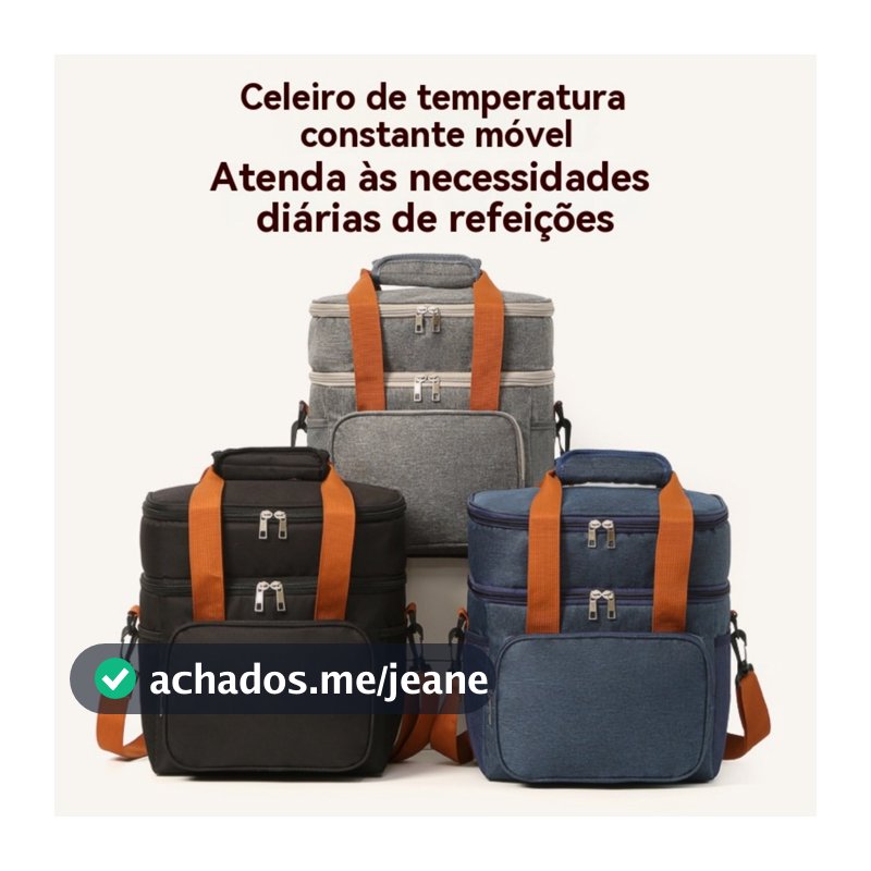Bolsa Termica Grande Capacidade Lancheira Expansível Com Dupla Camada YB-910 YOBEL