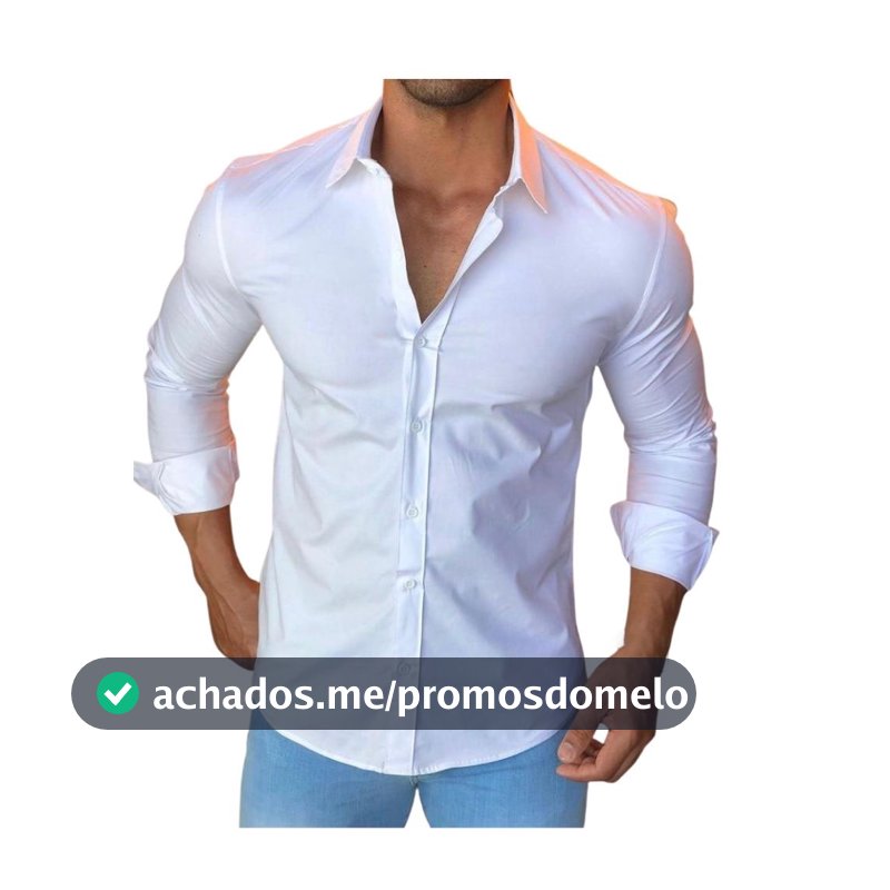Camisa Social Masculina Slim fit Luxo Moda Estilosa Manga Longa
