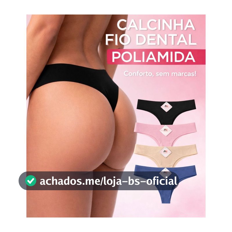 Calcinhas Fio Dental Sem Costura Corte a Laser Acabamento Top