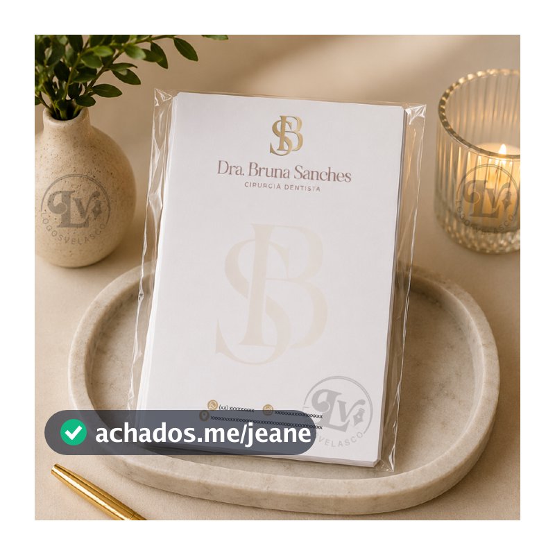 Receituário  Papel Timbrado Personalizado | 100 Folhas A5 | Consultório Clinica Estética Médica Biomédica Advogada