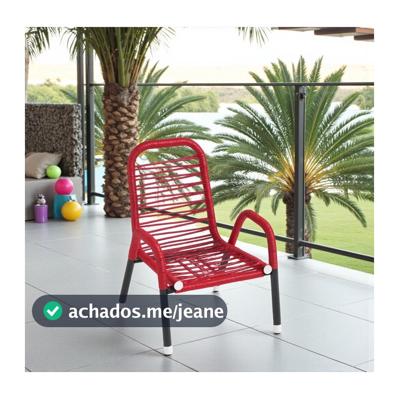 Cadeira Infantil De Cordinha Para Varanda Jardim E Área Externa