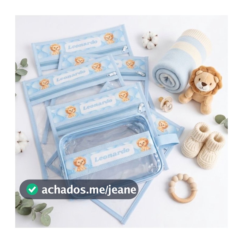 Kit Organizador Maternidade, creche  Personalizado .6 Peças(  Primeiro nome e outros temas no chat para personalização)