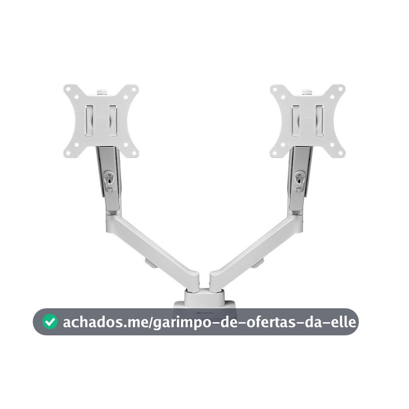 Suporte Articulado Para 2 Monitores 13 a 32 Pistão a Gás Zinnia Nimbo 210 Branco