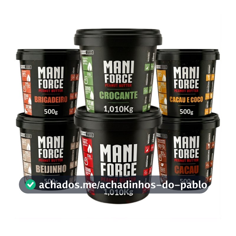 Pasta De Amendoim Integral Vários Sabores Maniforce