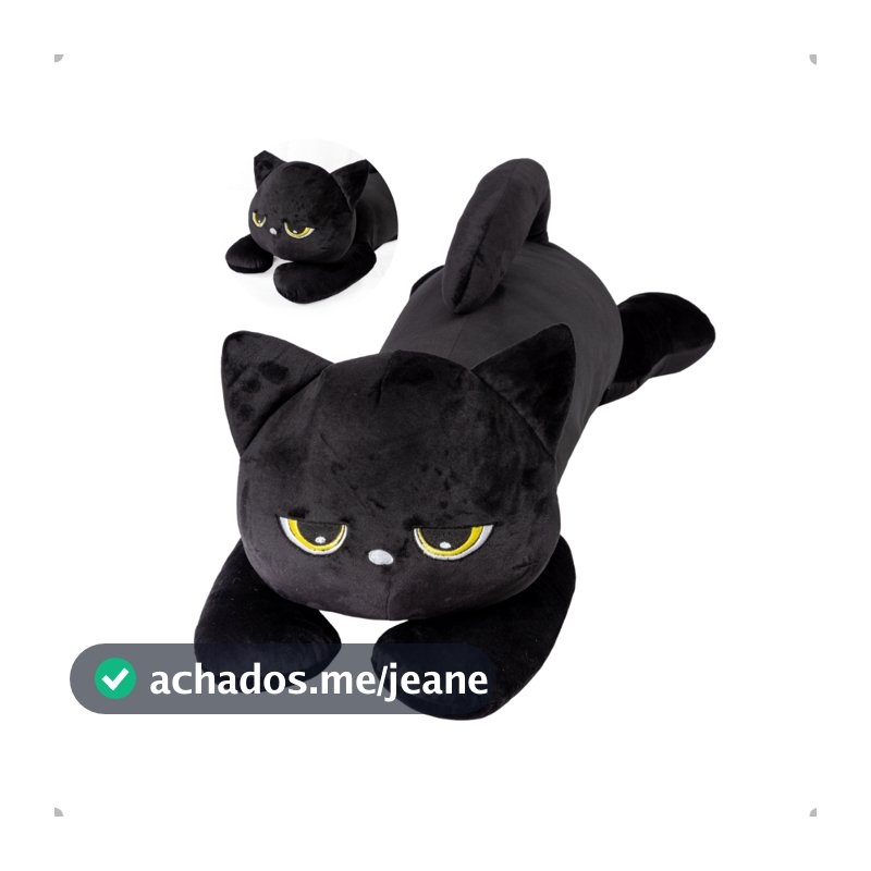 Xuxão Gato Fofinho Gigante 1m Super Macio Pelucia Satin Com Zíper