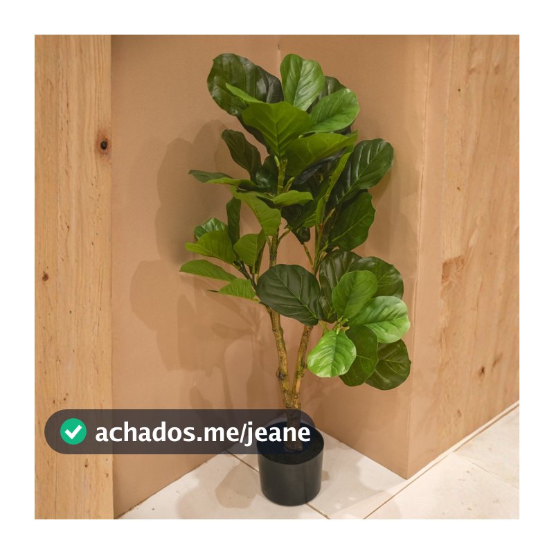 Ficus Lyrata Artificial Grande Planta Decorativa Realista para Vasos e Ambientes