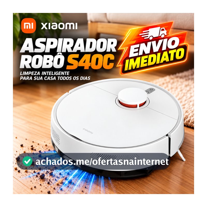 Robô Aspirador De Pó Inteligente S40C Xiaomi Branco BI VOLT
