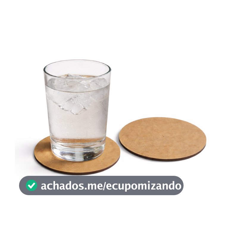 Porta Copos MDF 2 Unidade - Redondo Apoio para Copos taça e Caneca