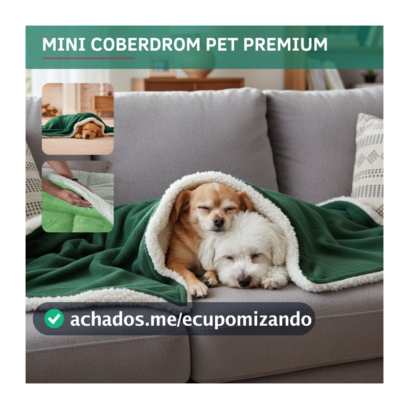 Coberdrom Pet Premium Sherpa Carneirinho Quentinho Antialérgico Confortável Cães E Gatos Premium