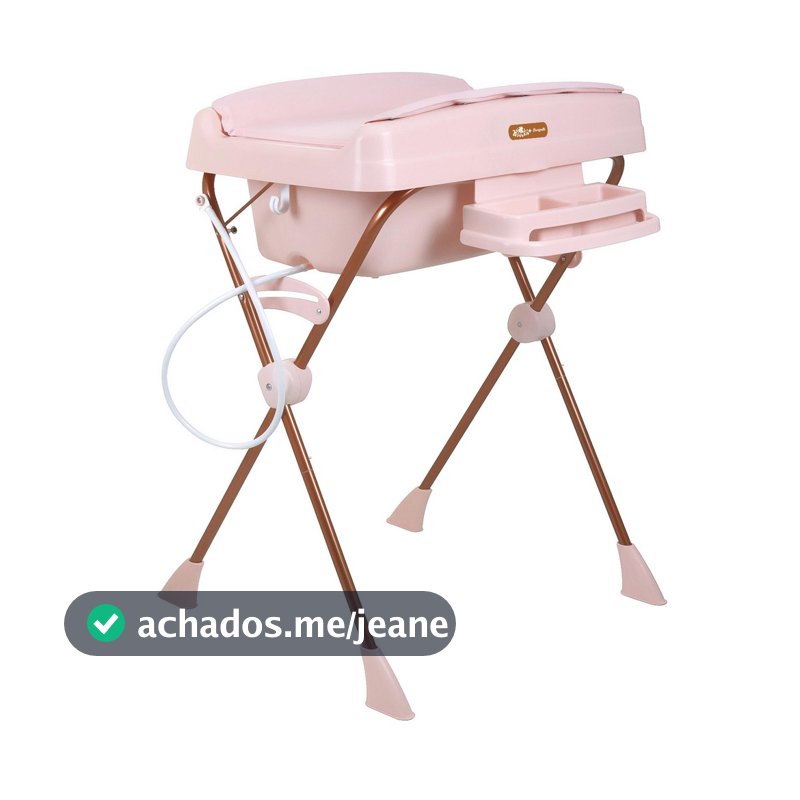 Banheira de Bebê Burigotto Millenia+ Mon Amour Trocador Rosa