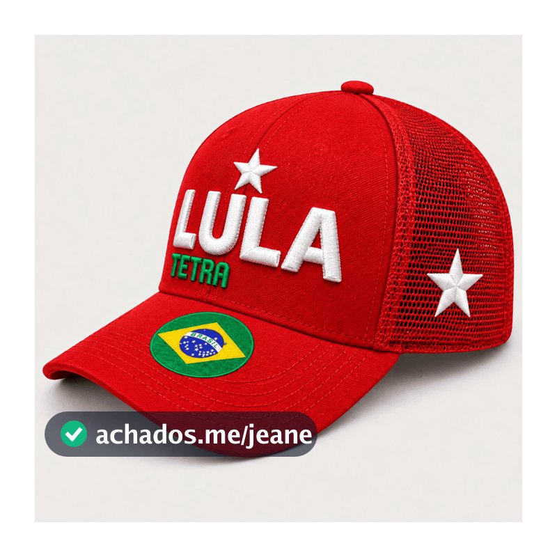 Boné Lula Tetra Bordado Alto Relevo Qualidade Premium
