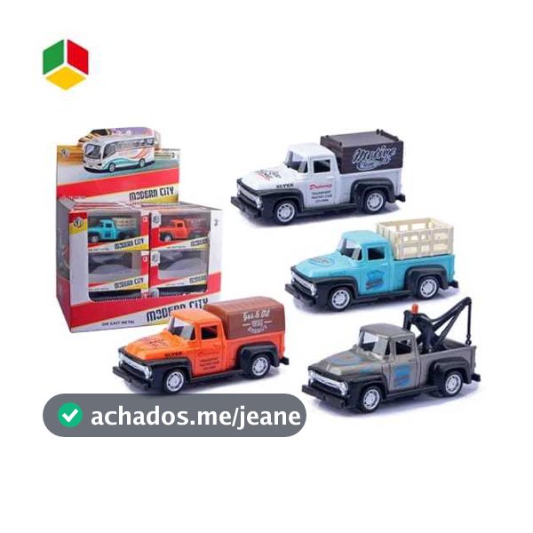 Carrinho De Ferro Miniatura, Caminhão Carro Antigo Trailer Polícia Bombeiro
