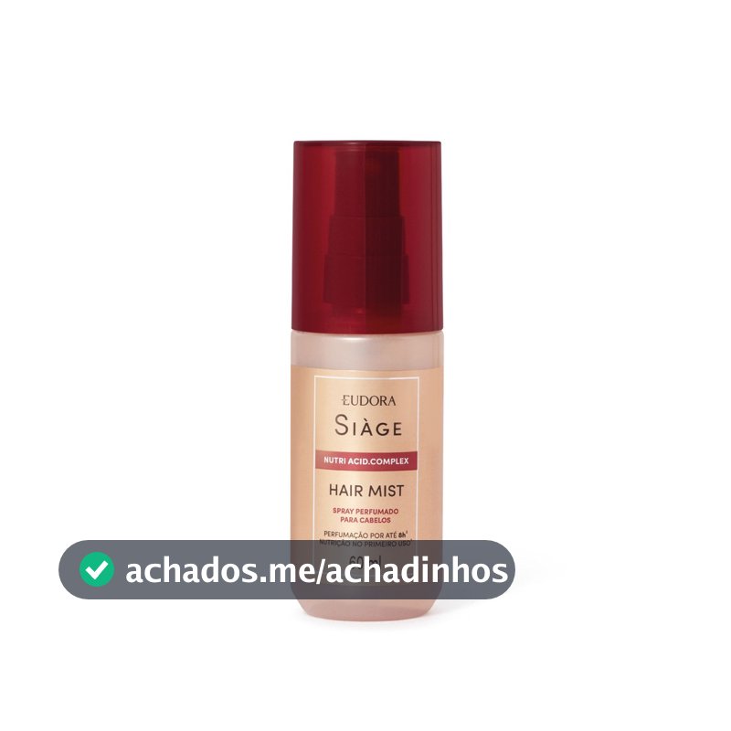 Eudora Siàge Spray Perfumado Nutri Acid.Complex Hair Mist 60ml