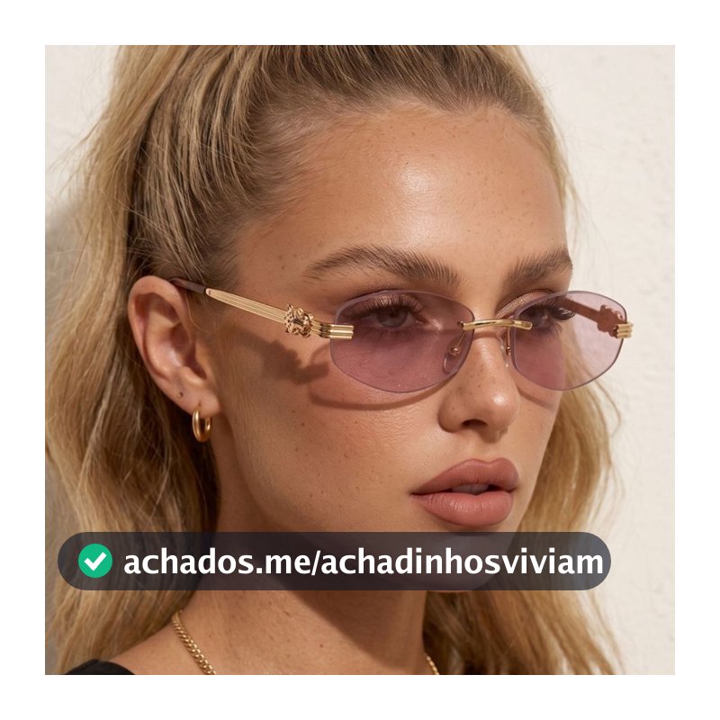 Oculos de Sol Oval Fino Premium Blogueira Tendencia do Momento em Alta Tigre Virginia uv400 Feminino