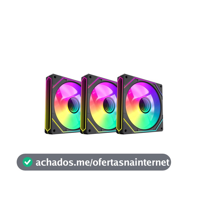 KIT 3 FAN ARGB GAMEMAX NEVIHTA  FN12A-S8I-BK