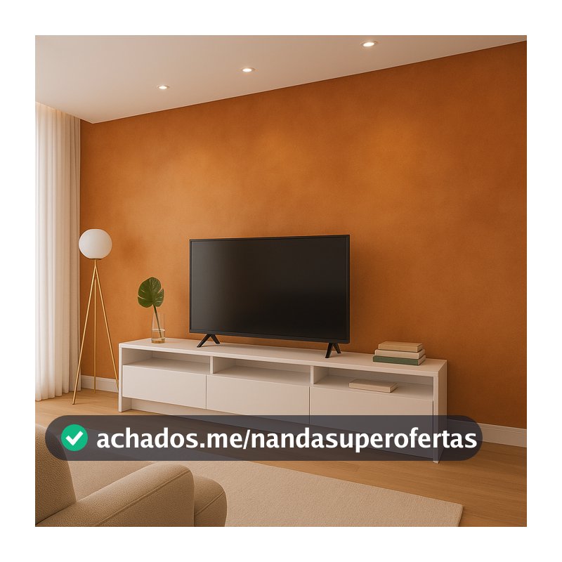 Rack para Sala Quarto TV até 65 Polegadas Essenza 219 cm PREMIUM 3 Gavetas E 3 Nichos