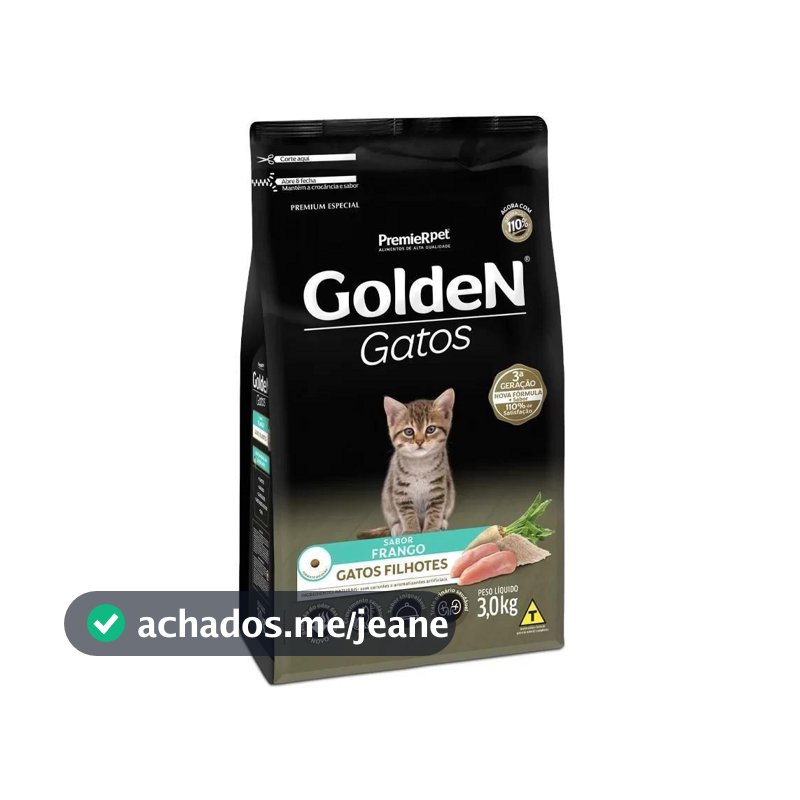 Ração Golden Fórmula Gatos Filhotes Frango 3Kg