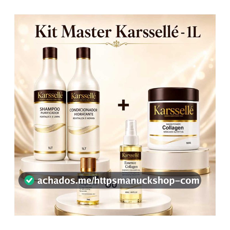 Kit Shampoo 1LT + Condicionador 1LT + Máscara 500g + Oleo 7ml OU 60ml - Karssellé