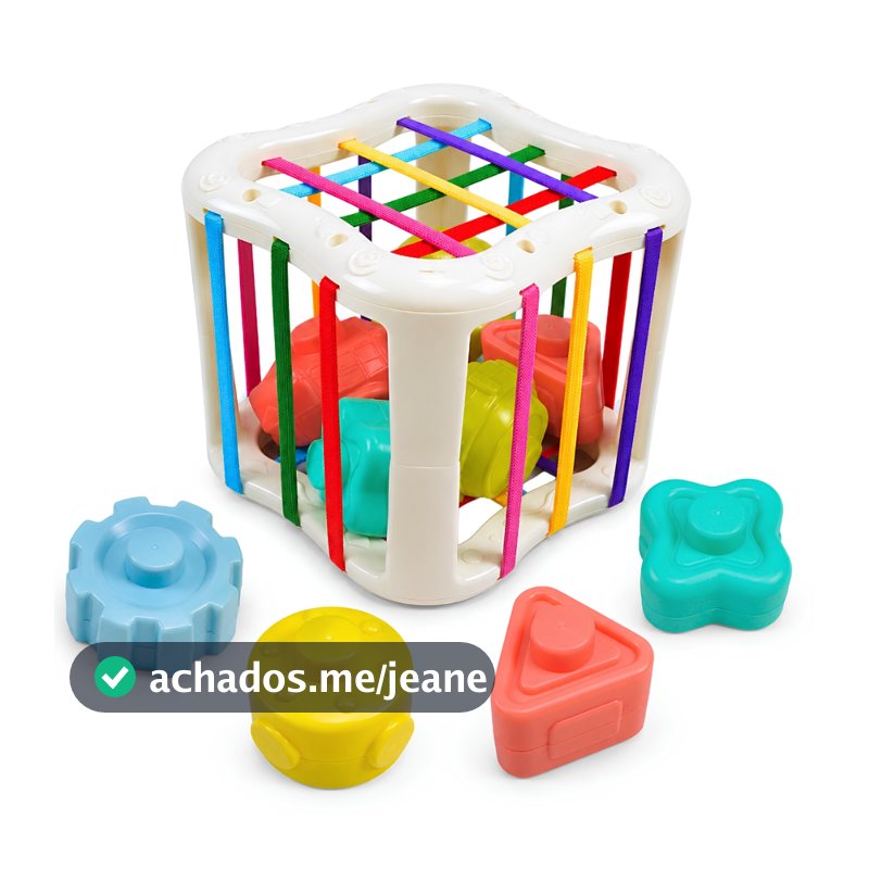 Kit Cubo Didático Sensorial Bebês Formas Geométricas - Castela