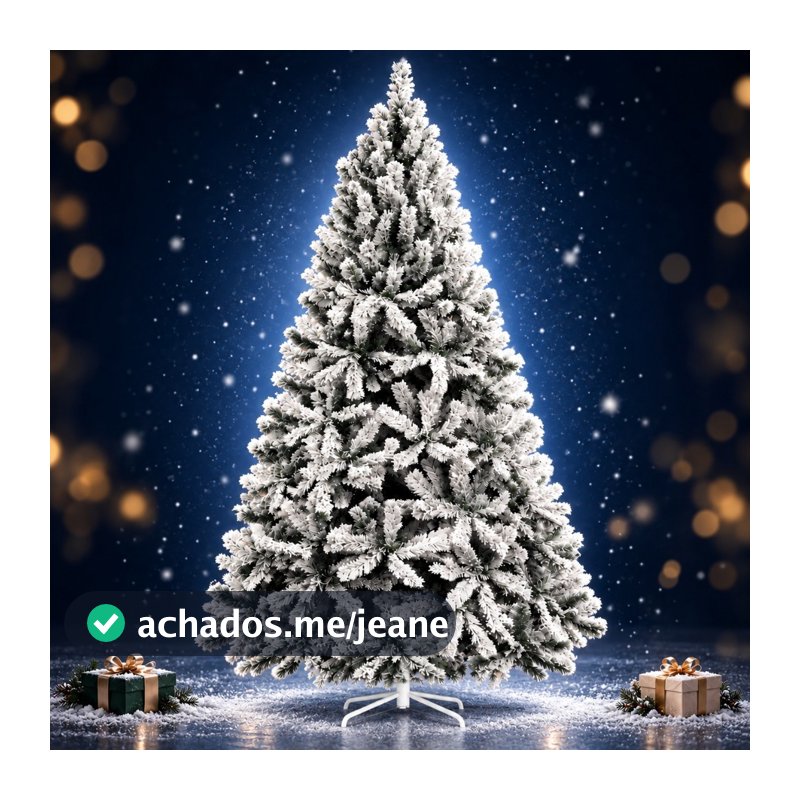 Árvore De Natal Nevada 2.1m 900 Galhos Pinheiro Premium Branca Cheia Luxo 1.5m/1.8m 900 Luvinco
