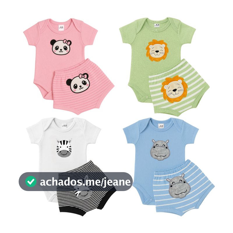 Bodie Bebe Manga Curta e Short Tecido Premium Masculino Envio Imediato