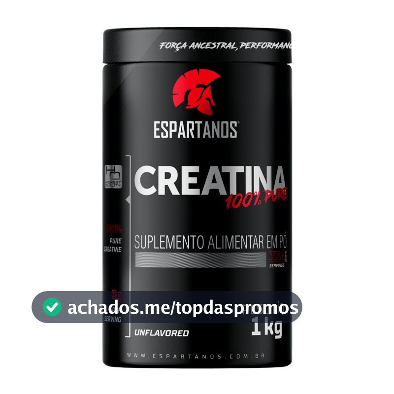 Creatina Monohidratada 100% Pura 1Kg - Espartanos