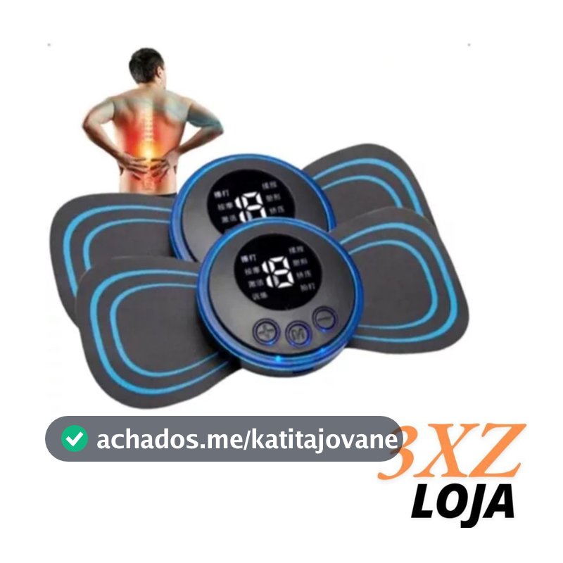 MINI Massageador Elétrico Portátil Cervical EMS Alivia Dores Corpo Pescoço