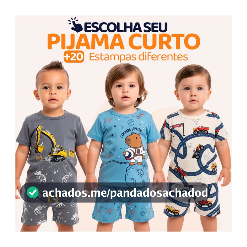 Pijama Curto Bebê Menino Confortável Roupa de Bebê para Dormir Pijama Verão Bebê Masculino do 1 ao 10 l06