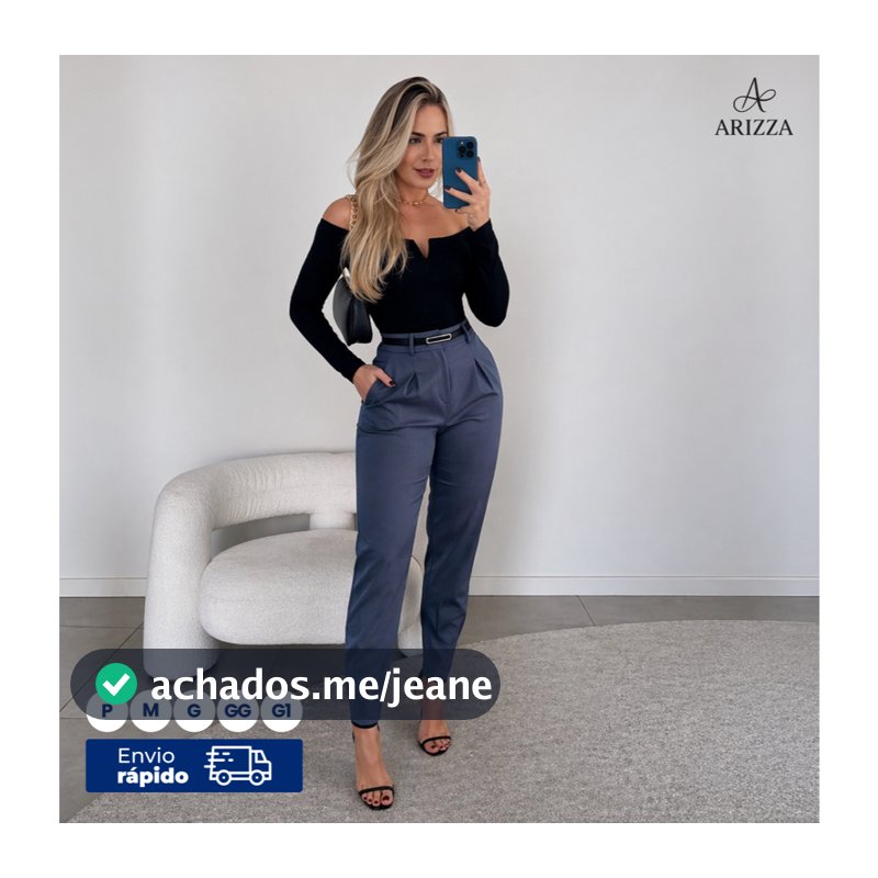 Calça Alfaiataria Feminina Cenoura | Social, Cintura Alta, Confortável P ao G1