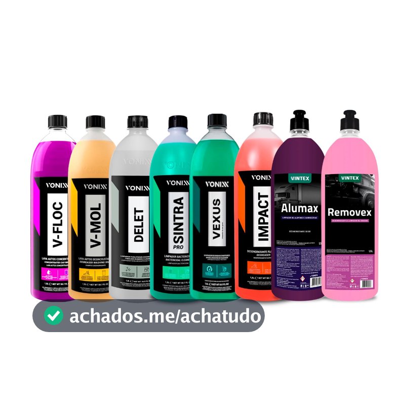 KIT V-FLOC + V-MOL + DELET + SINTRA + VEXUS + ALUMAX + REMOVEX + IMPACT 1,5L VONIXX VINTEX