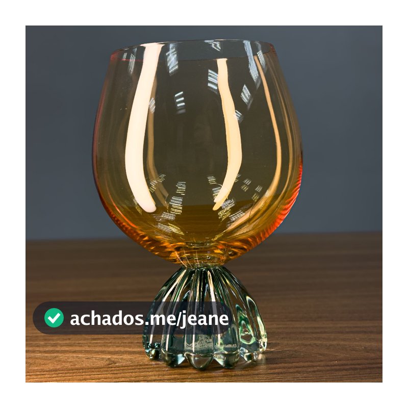 Kit 6 Taças Vidro 640ml Luxo Mesa Posta Sofisticada Ambar