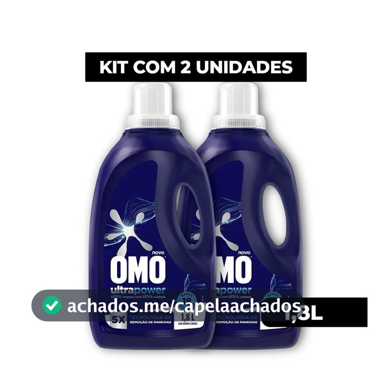 Sabão Líquido OMO Ultra Power Lava Roupas 1.8L