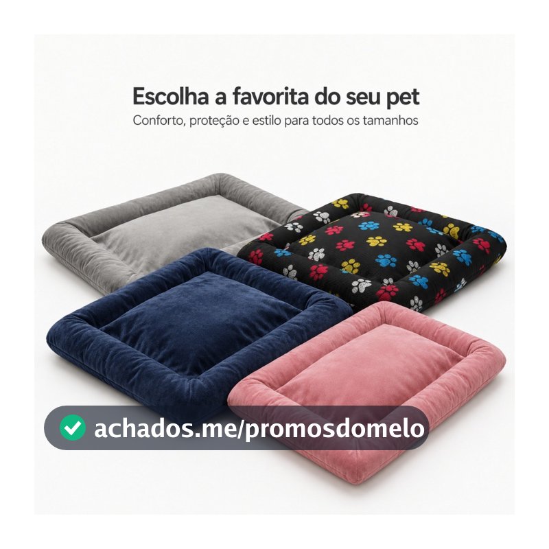Cama Colchonete Almofada para Cachorro ou Gato Pet Pequeno Médio e Grande