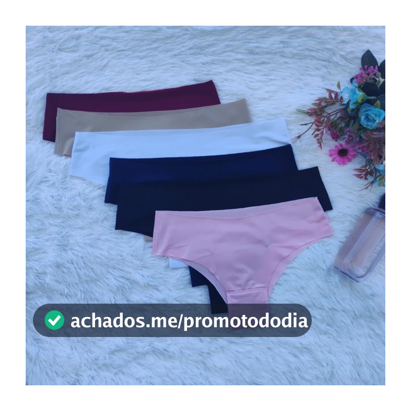 Kit  com 10 ou 5 unidades de Calcinhas Não Marca Conforto Tanga Laser Premium Lingerie