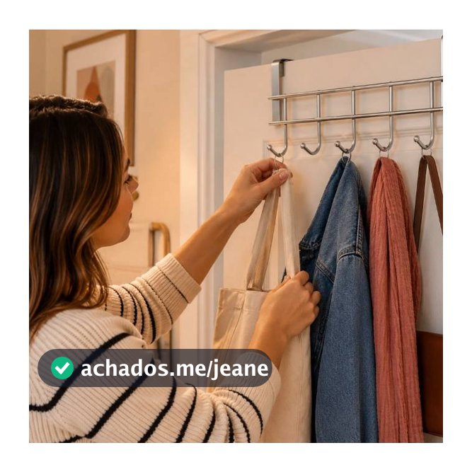 Cabideiro de Porta Organizador com Ganchos para Roupas Bolsas Toalhas e Acessórios