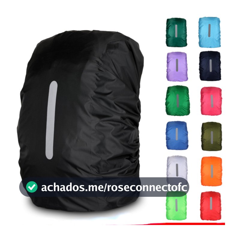 20-80L Mochila Refletiva À Prova D'água Capa De Chuva Para Ciclismo Noturno Esportivo Ao Ar Livre Leve Camping Caminhada