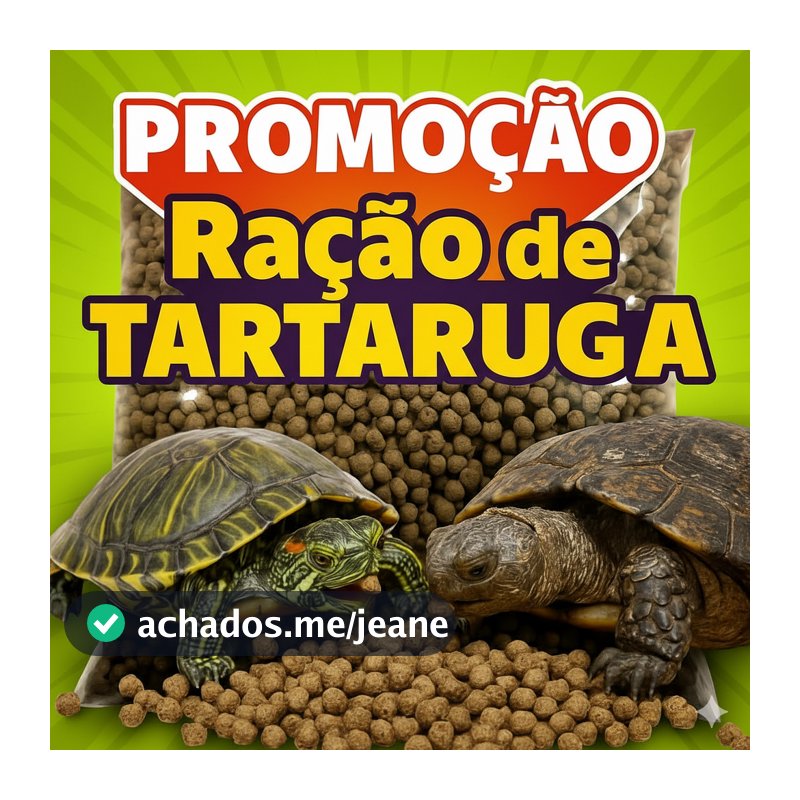 Ração Nutritiva Premium para Tartarugas, Jabutis e Répteis